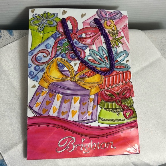 Brighton Purple and Yellow Gift Bags Collection Qty 5, 8.5” x 6” - Picture 3 of 11